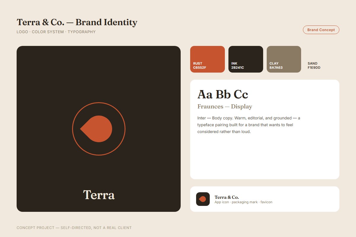 Terra and Co concept brand identity design